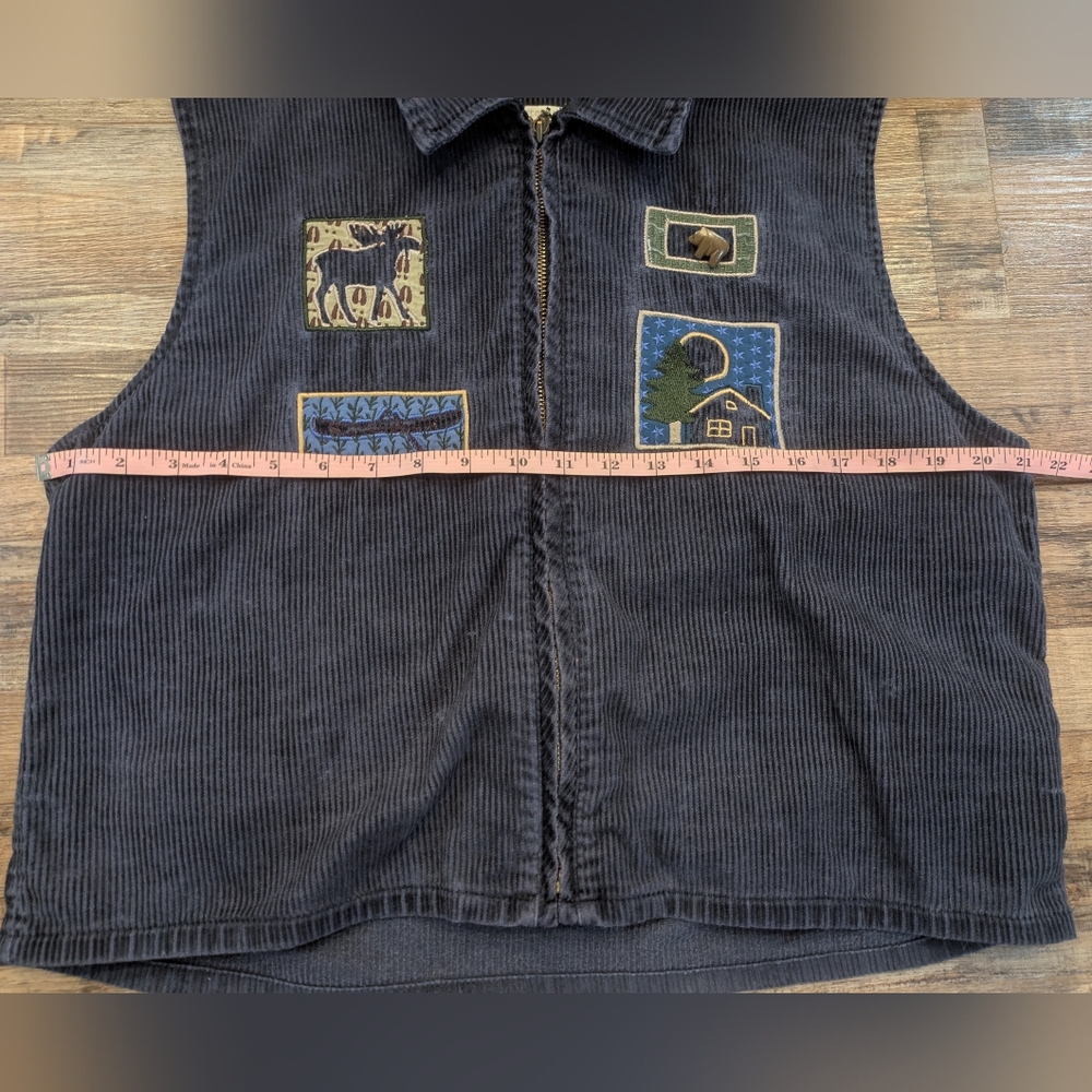 Vintage Christopher & Banks Northwoods Corduroy Vest Cabincore Outdoors Sz Large - Picture 13 of 15